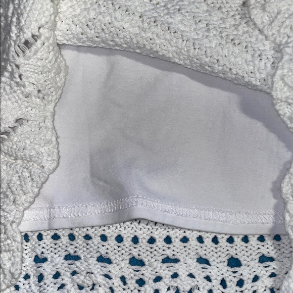 Hollister size XS vintage two-piece white crocheted cotton tank top & skirt - Picture 9 of 15